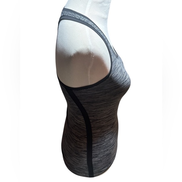 Lululemon gray black racer back tank top sleeveless stretch Sz 2 XXS - Picture 3 of 5